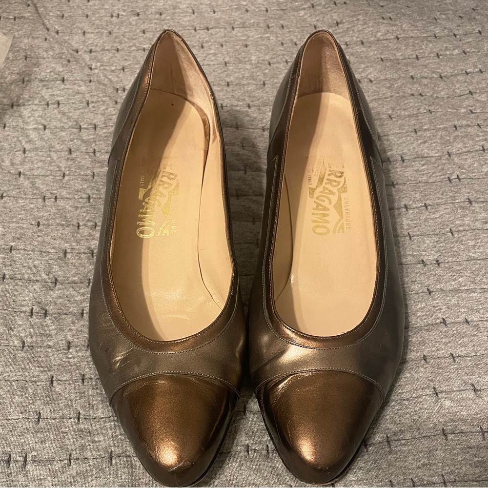 Salvatore Ferragamo Bronze Shoes